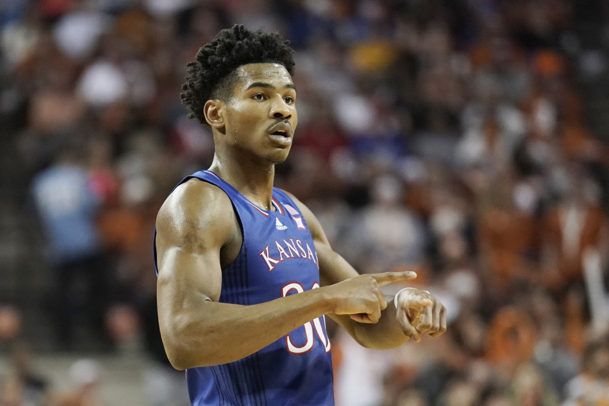 Kansas Jayhawks guard Ochai Agbaji (30) during the second half against the Texas Longhorns at Frank C. Erwin Jr. Center.